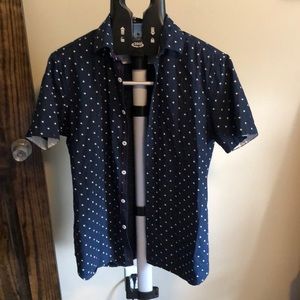 Denim and Flower short sleeve button up
